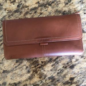 Fossil brown leather wallet